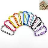 11 Stück Karabinerhaken Aluminium, Karabiner klein mit Schraubverschluss, Karabinerhaken Schlüsselanhänger Set, Bunte Mini Karabinerhaken für Schlüssel, Rucksack, Camping und Outdoor
