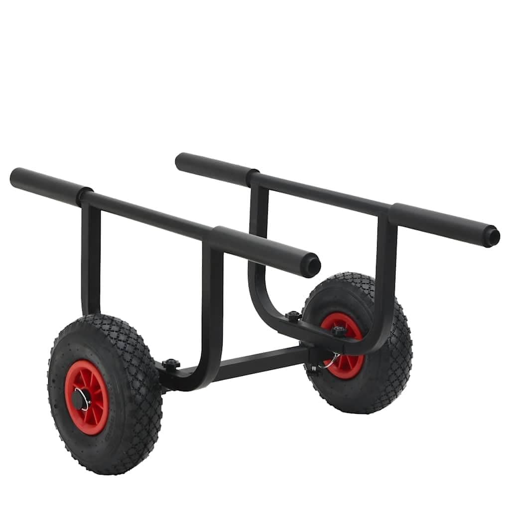 Chariot de kayak en aluminium 90 kg réglable avec roues gonflables