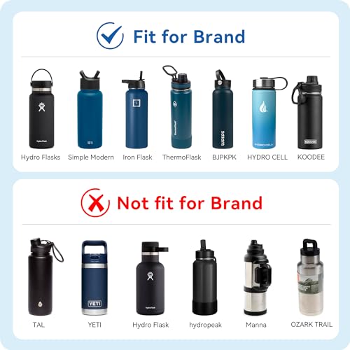 Image of Replacement Flip Lid for Hydro Flask Wide Mouth Bottles, Water Bottles Accessories for 12-64 oz 2.28 inch Wide Mouth Sport Bottles(Black 2 Pack