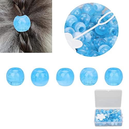 Contas para Tranças de Cabelo 74 Peças, Contas de Dreadlocks Em Espiral para Acessórios de Decoração