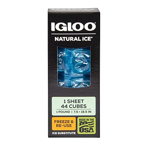 Igloo Maxcold Natural Ice Sheet 44 Cube, Ice Blue, Large #TOP2