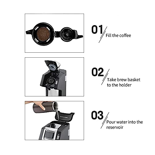 Homance Reusable Coffee Capsule Filter Compatible With Hamilton Beach Flexbrew 49979499764996649957499544995049947 Refillable Coffee Filters Basket Cup Black #TOP4