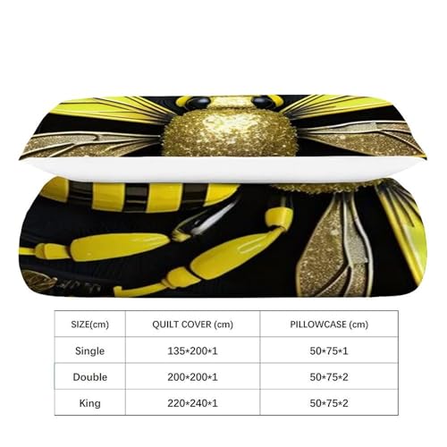 Housse de couette microfibre animaux 3D toucher doux 135x200cm - 4