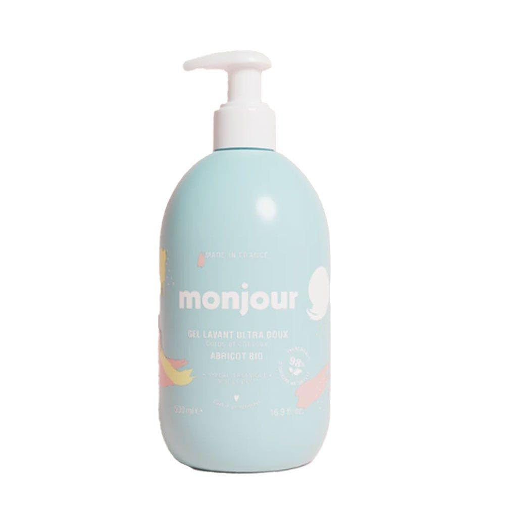 Gel Lavant Bébé -Visage Corps et Cheveux Dès la Naissance Peau Sensible Hypoallergénique 98% Origine Naturelle 500 ml