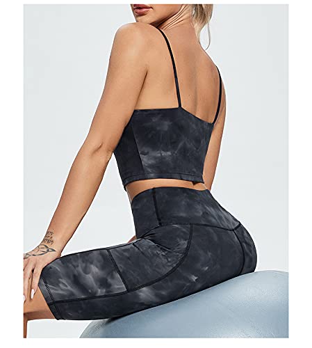 DMRRAIL Conjunto de roupas para ioga, secagem rápida, roupas esportivas, sutiãs, shorts de corrida,
