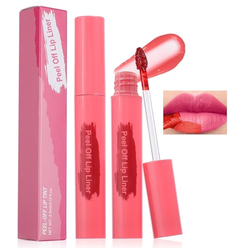 Ursoulney Lip Stain - Peel Off Lip Stain, Long Lasting Lip Liner with Matte Finish, Waterproof, Transfer-proof, Highly Pigmented Color (03 Rose, 1 PCS)