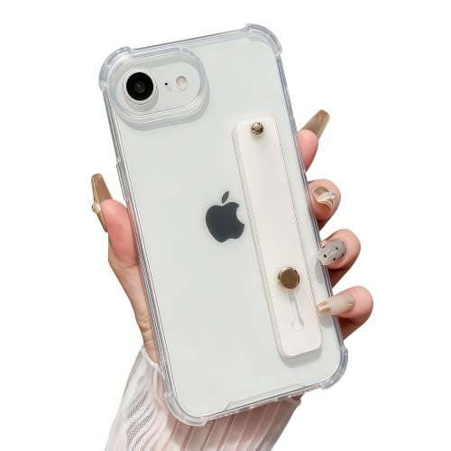 siduater for iPhone 17e / iPhone 16e Case with Strap Stand - Crystal Clear