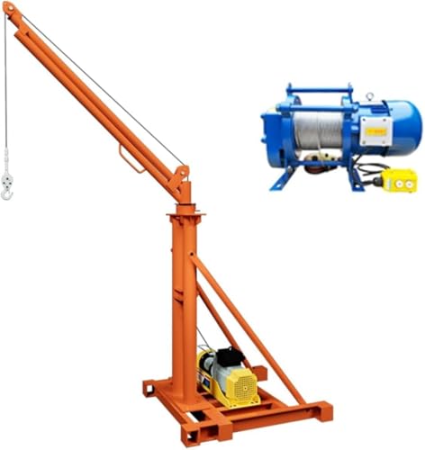 Grúa pequeña para Techo Exterior, eléctrica doméstica de 220 V, para Levantar Ladrillos, decoración y Carga (Color: 500 kg, 220 V, 30 m, 2 pilares D)