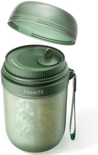 Large Pill Organizer with 7 Large Compartments,Pill Dispenser with Desiccant to Keep Medicines Fresh,Pill Bottle Organizer | Anti-Mixing | Light-Proof | Touch-Free,BPA-Free Vitamin Organizer,Green