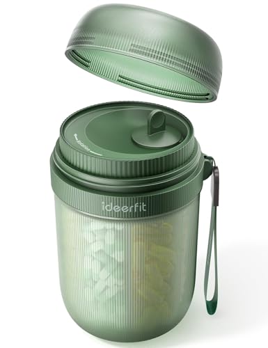 Large Pill Dispenser with 7 Large Compartments,Pill Bottle Organizer with Desiccant to Keep Medicines Fresh,Pill Box Case | Anti-Mixing | Light-Proof | Touch-Free,BPA-Free Vitamin Organizer,Green