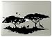 Produktbild Vati Blätter Removable Safari Afrika Silhouette Vinyl Aufkleber Aufkleber Skin Art Schwarz für Apple MacBook Pro Air Mac 13" Zoll/Unibody 13" Zoll-Laptop