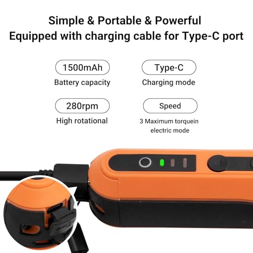 Image of 4V Electric Screwdriver Set, Rechargeable Cordless Electric Screwdriver with LED Light, Electric Screwdriver Set with Aluminum Case, 32 in 1 Screwdriver with 3