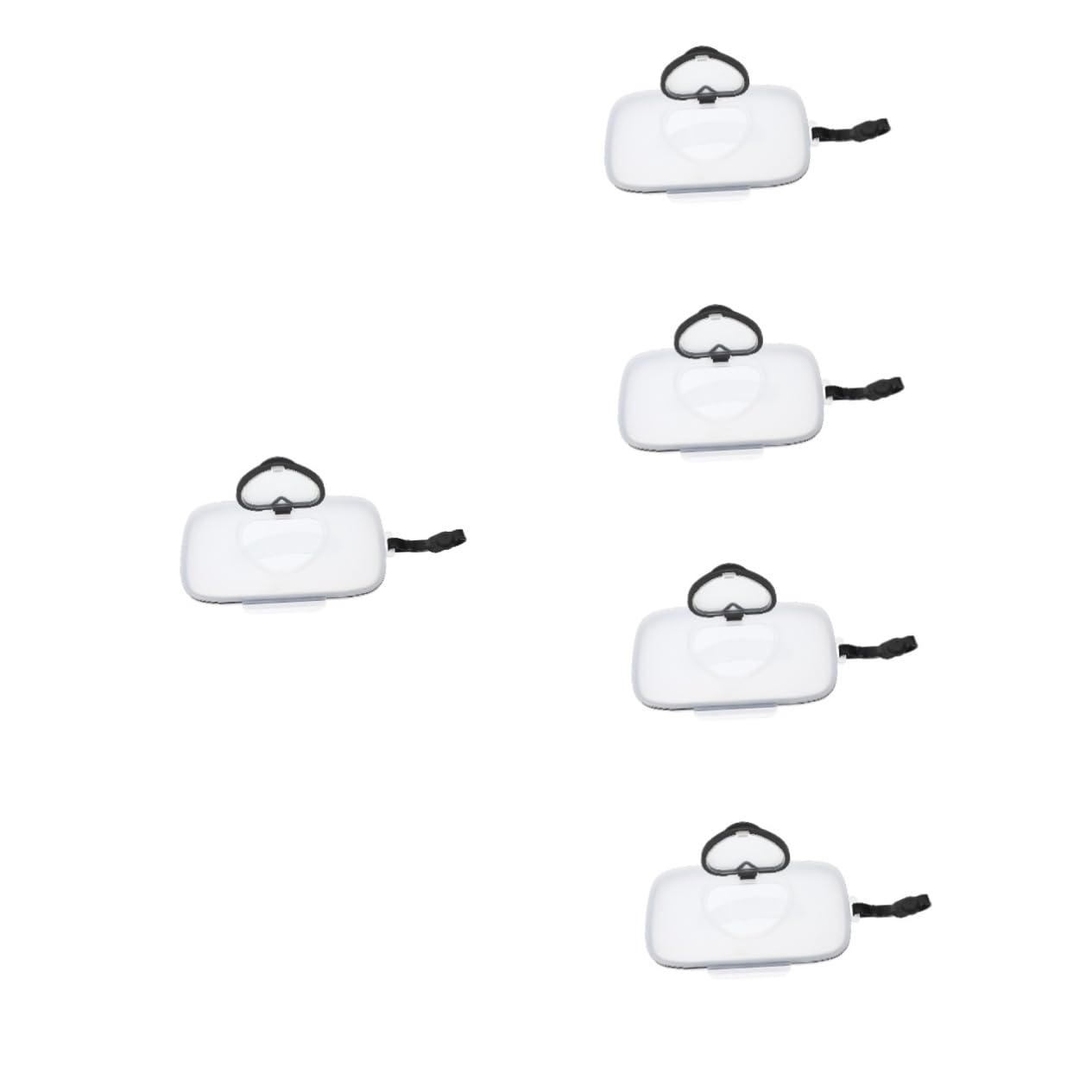 5pièces Distributeur De Lingettes Réutilisables Boîte à Mouchoirs Portable Pour Conteneur De Lingettes Rechargeable Pour Voyage