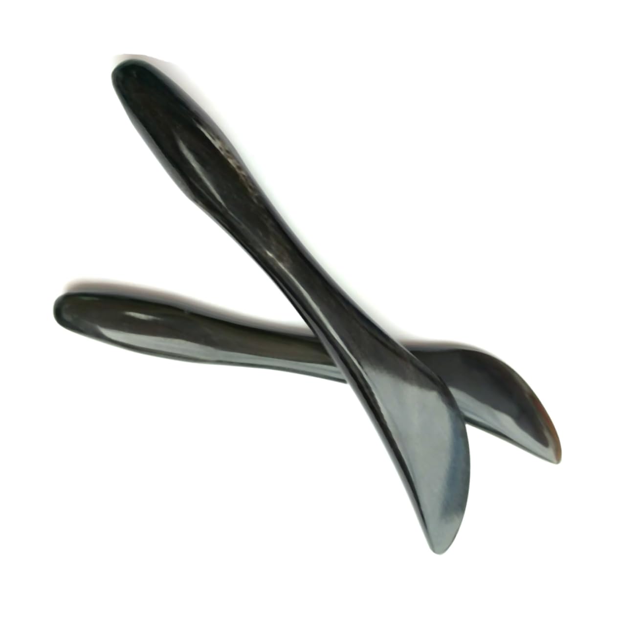 BIUDECO Natural Buffalo Horn Facial Stringing Stick Face Scraping Massager Gua Sha Tool for Face Circulation Depuffing