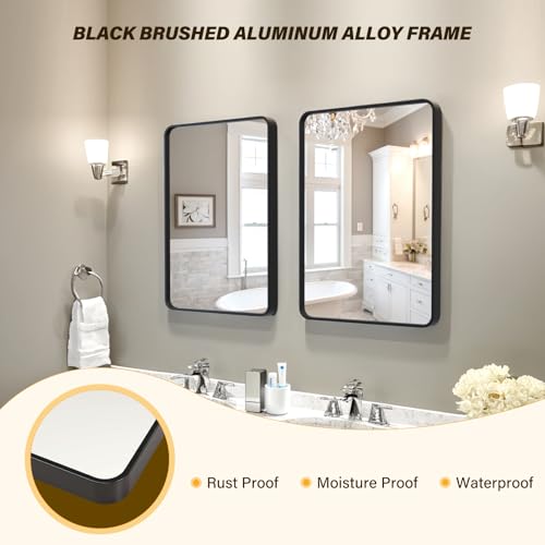 Idealhouse Bathroom Mirror, Black Wall Mirror thumb #4
