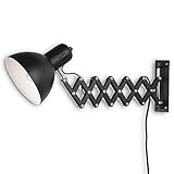 ★ Wandleuchte Innen mit Schalter und Stecker 1.8m Netzkabel, Verstellbares Gelenk für einfache Positionierung, Zaubern Sie mit dieser Wandlampe einen Hauch Vintage-Charme in die Lieblings-Leseecke, über das Bett, in Einen Treppenaufgang oder Flur