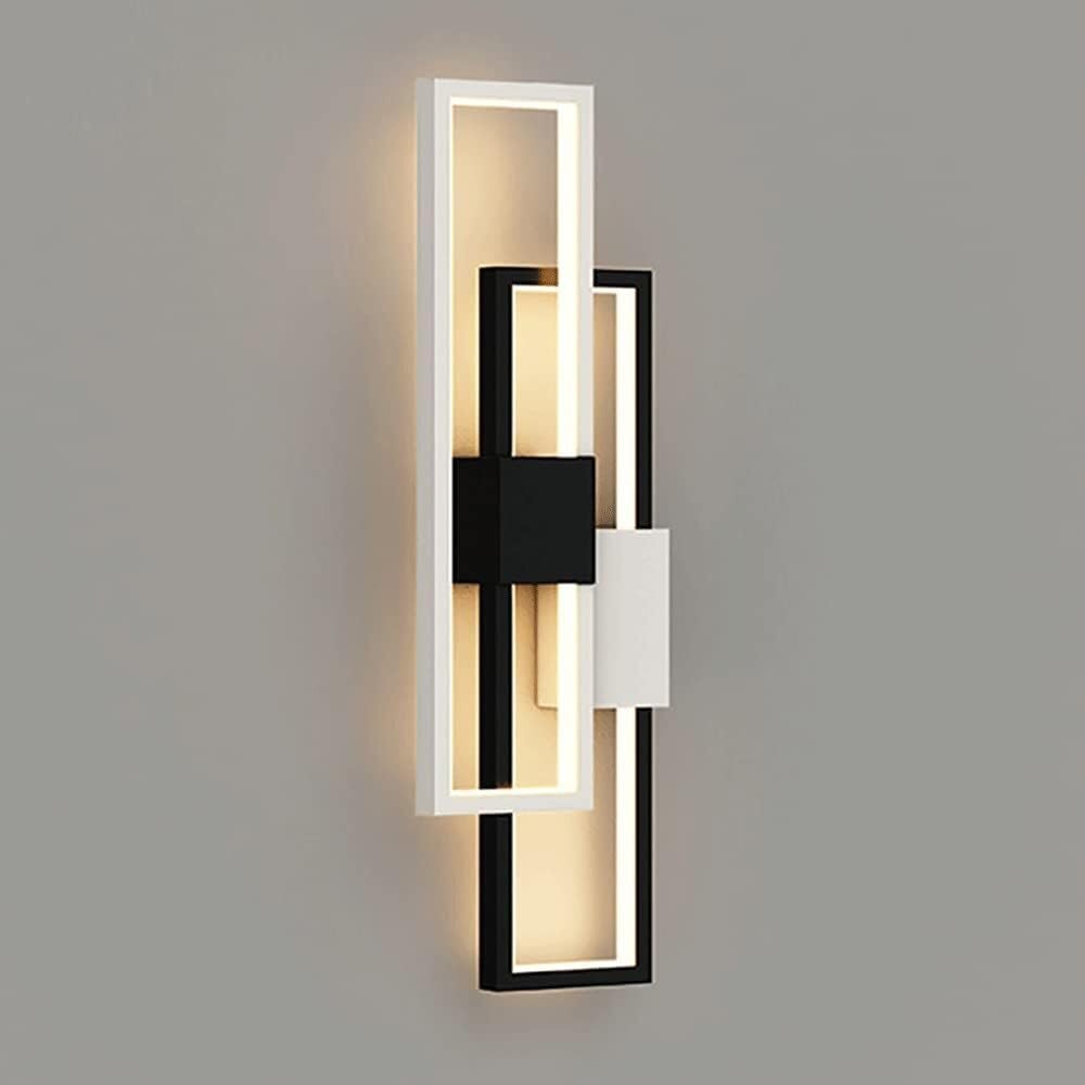 HYJAUSXB Geometric Metal Bedside Wall Sconce, Bedroom Decorative Lighting Light Corridor Linear Frame Lamps, Pendant