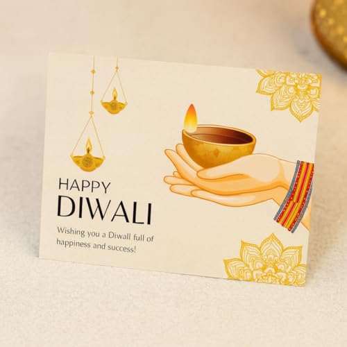 Image of Giftana Diwali Gift Hamper with 2 Copper Glasses with Chocolates, Greeting Card Gift Set for Men, Diwali Corporate Gift Set for Employees and Clients