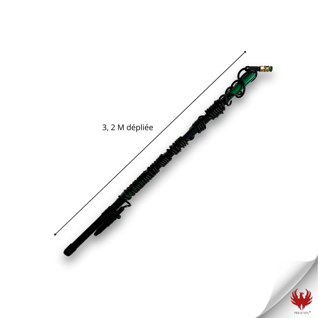 Nettoyage Façades Toits Perche Télescopique Phoenix 5.4m - Pour Pulvérisateur Toiture/Façade - Légère Et Compatible Multi Lance Nettoyage Toiture 5.4m