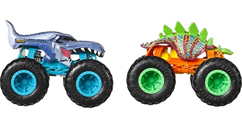 Hot Wheels Monster Truck Dino Pack 2 coches de juguete escala 1:64 (Mattel HHY43)