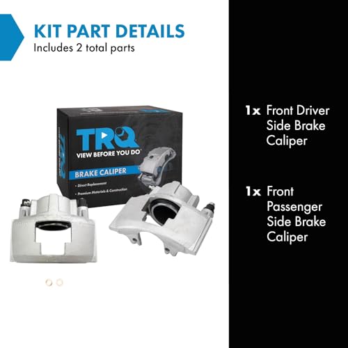 Image of TRQ Front Driver and Passenger Side Brake Caliper Set Hardware Compatible with 90-02 Chevrolet Astro All Wheel Drive 90-02 GMC Safari All Wheel Drive 96-02 Chevrolet Express 1500 Van