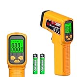 FKM Infrared Thermometer Gun Non-Contact Laser Temperature Gun,-58°F~986°F(-50°C~530°C) AdjustableEmissivity,Digital Thermometer Gun for Industrial,Kitchen Cooking,Oven,Automotive,HVAC,Not for Human