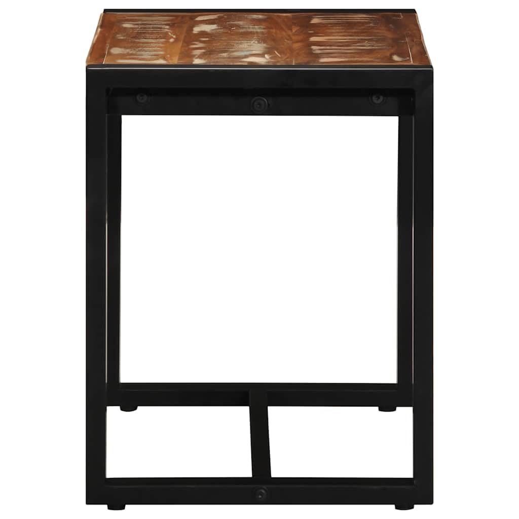 Banco de madera maciza recuperada multicolor 60 x 35 x 45 cm con