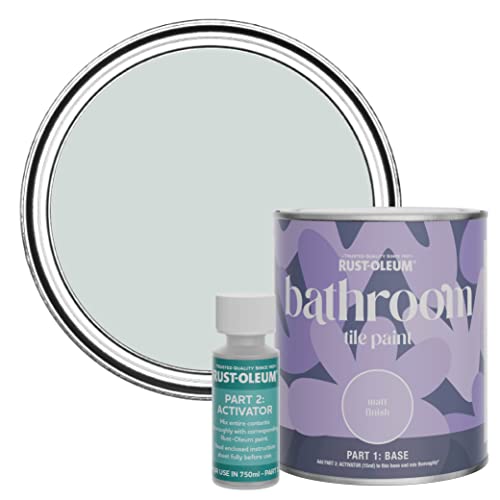 Rust-Oleum Grey Water-Resistant Bathroom Tile Paint in Matt Finish - Dove 750ml