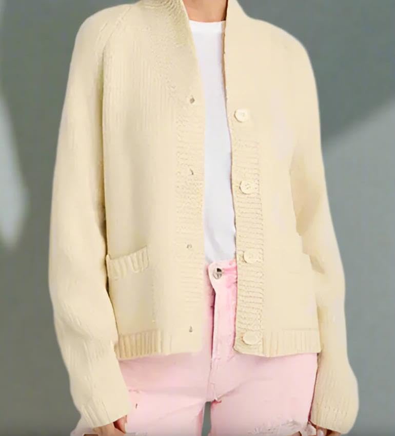 Giraropa Women Crab Cardigan Long Sleeve Shawl Collar Button Down Oversized Chunky Knit Sweater Open Front Coat Fall Clothes - Image 3