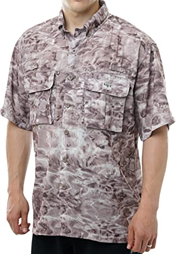 Aqua Design: Fly Fishing Mens Shirts UPF 50+ Short Sleeve Men Flyfishing Shirt