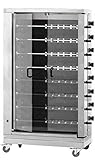  Glaskeramit-Elektro Hähnchengrill PREMIUM mit 8 Spießen für 48 Hähnchen - 1098 x 480 x 1920 mm  Drehgrill  Bratengrill  Rotisserie  Spießbratengrill  Gastro