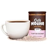 Fireside Coffee Toasted Coconut Cafe Mocha - Instant Coffee Chocolate Blend - Premium Caffeinated Drink Mix for Hot, Iced, Milkshake, and Mocha Frappe Mix, Only Add Water and Enjoy, 8 Ounces