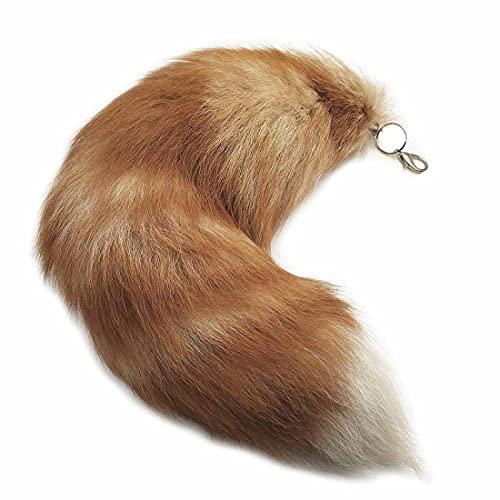 Produktfoto von generisch Tierschwanz Anhänger etwa 43cm Fell Schwanz Keychain Extra Groß Schlüsselring Tasche Zusätze Auto&hellip;