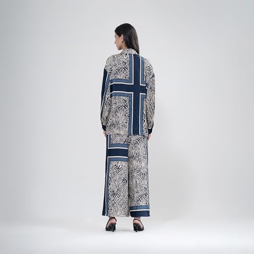 YUSHE 2 Piece Set Zebra Print Shirt With Wide Leg Pant Office Wear Coord Set Dress Summer 2025 Director Boss Bold Fashion3