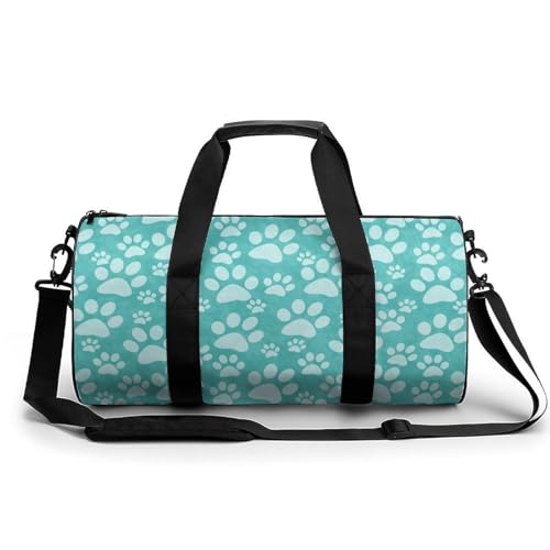 Sac de voyage empreinte de patte de chien pour camping et randonnée week-end nature