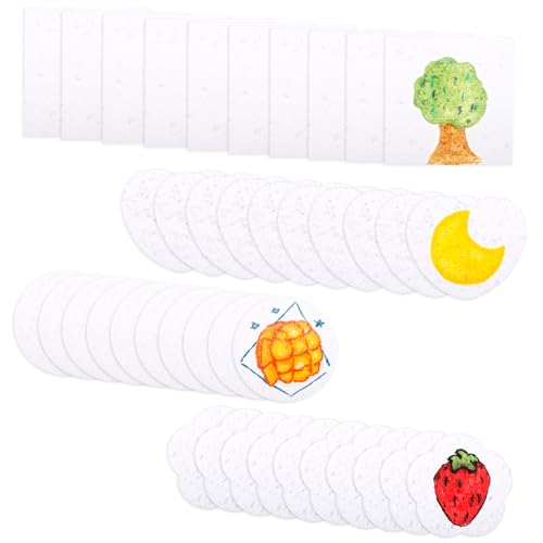 lasuroa 40 uds Papel Texturizado de Espuma Mágica, 3D Pintura Texturizada Pintura Mágica Hinchable Bricolaje Lienzo Esponja Papel Artístico Divertido Creativo Suministros de Arte para Niños y Adultos