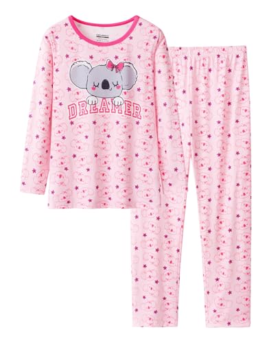 Image of Tie Dye Pajamas for Girls Soft Butterfly Sloth Fall Clothes Big Kids Sleepwear 2-Piece Long Sleeve Set Size 6-16