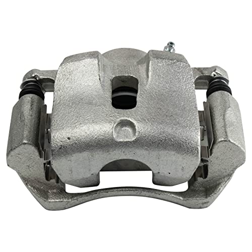 Image of TRQ Front Driver and Passenger Side Brake Caliper Set Caliper Brackets Hardware Compatible with 03-08 Honda Pilot