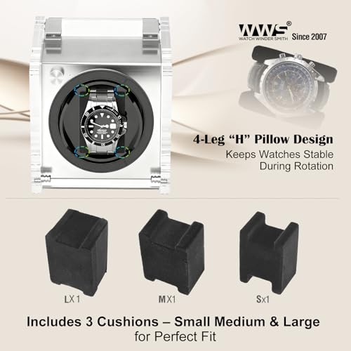 Image of Watch Winder Smith Acrylic Single Automatic Watch Winder - 12 O'Clock Upright Display, Ultra Quiet Performance for Large & Small Watches