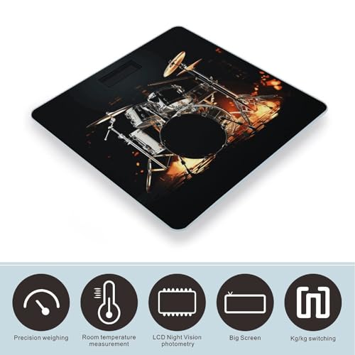 Báscula Digital de Vidrio Templado Drummer para Baño miniatura 3