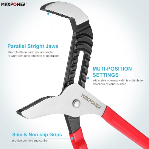 Alicates de junta deslizante MAXPOWER de 16 pulgadas para reparar tuberías 7