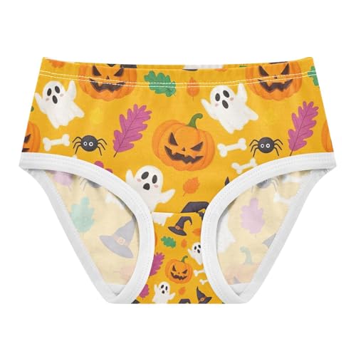 Cute Halloween Pumpkins Orange Girls Underwear, Toddler Girl Panties, Cotton Underwear for Girls, 2–8 Years