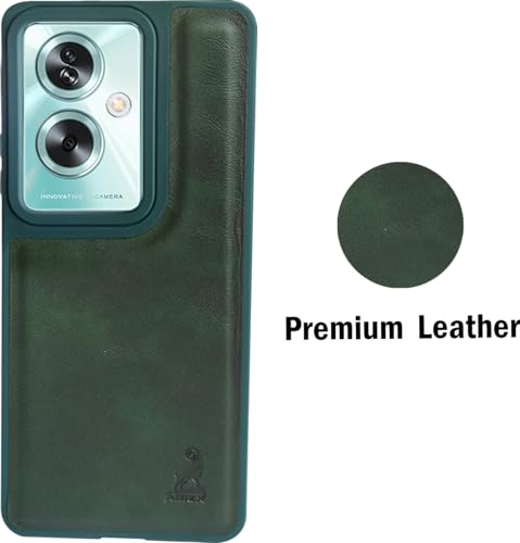 Image of AIBEX Shield Back Cover Case Compatible with Oppo A79 5G Back Cover | Flexible Vegan Leather | Full Camera Protection | Raised Edges | Super Soft-Touch | Bumper Case