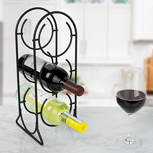 Spectrum Diversified Horseshoe Rack, 3 Holder Countertop Storage, Holds Standard & Jumbo Wine Bottles, Modern Kitchen Décor & Storage #TOP4