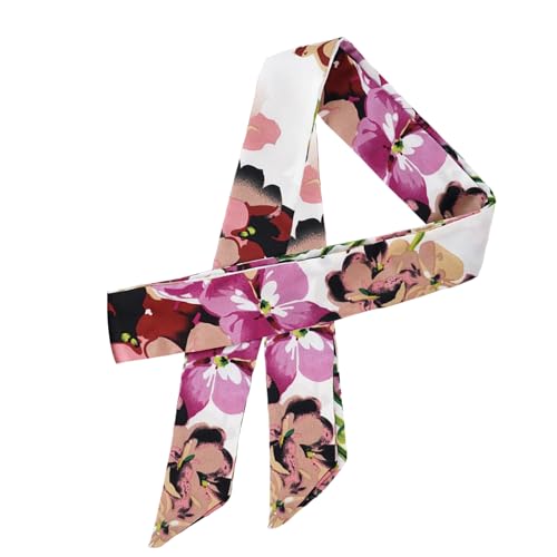 Luwint Silk-like Satin Scarf - Long, Thin, Skinny Necktie & Narrow Scarf - Handbag Wrap, Ribbon, Hairband & Waist Belt