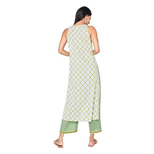 Image of global desi Womens V Neck Printed Kurta