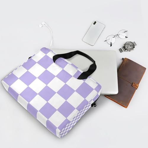 Funda maletín para laptop 15.6 pulgadas morado cuadro americano miniatura 7