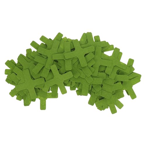 jojofuny 100 Almohadillas Separadoras de Fieltro Protectores para Tazas de Cerámica y Té, Divisor Apilable Color Verde Militar en Forma de Cruz, Adecuado para Almacenamiento Seguro