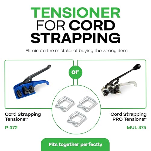 Image of Cord Strapping Buckles 1 inch, Pack of 250 - Heavy-Duty Wire Buckles with Galvanized Coating for Соmposite Cord Strapping - Reusable and Superior Breaking Strength Metal Buckle by IDL Packaging