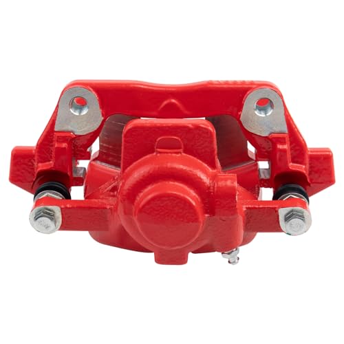 Image of TRQ Front Left Brake Caliper Performance Red Drivers Side | For 2007-2015 Mini Cooper